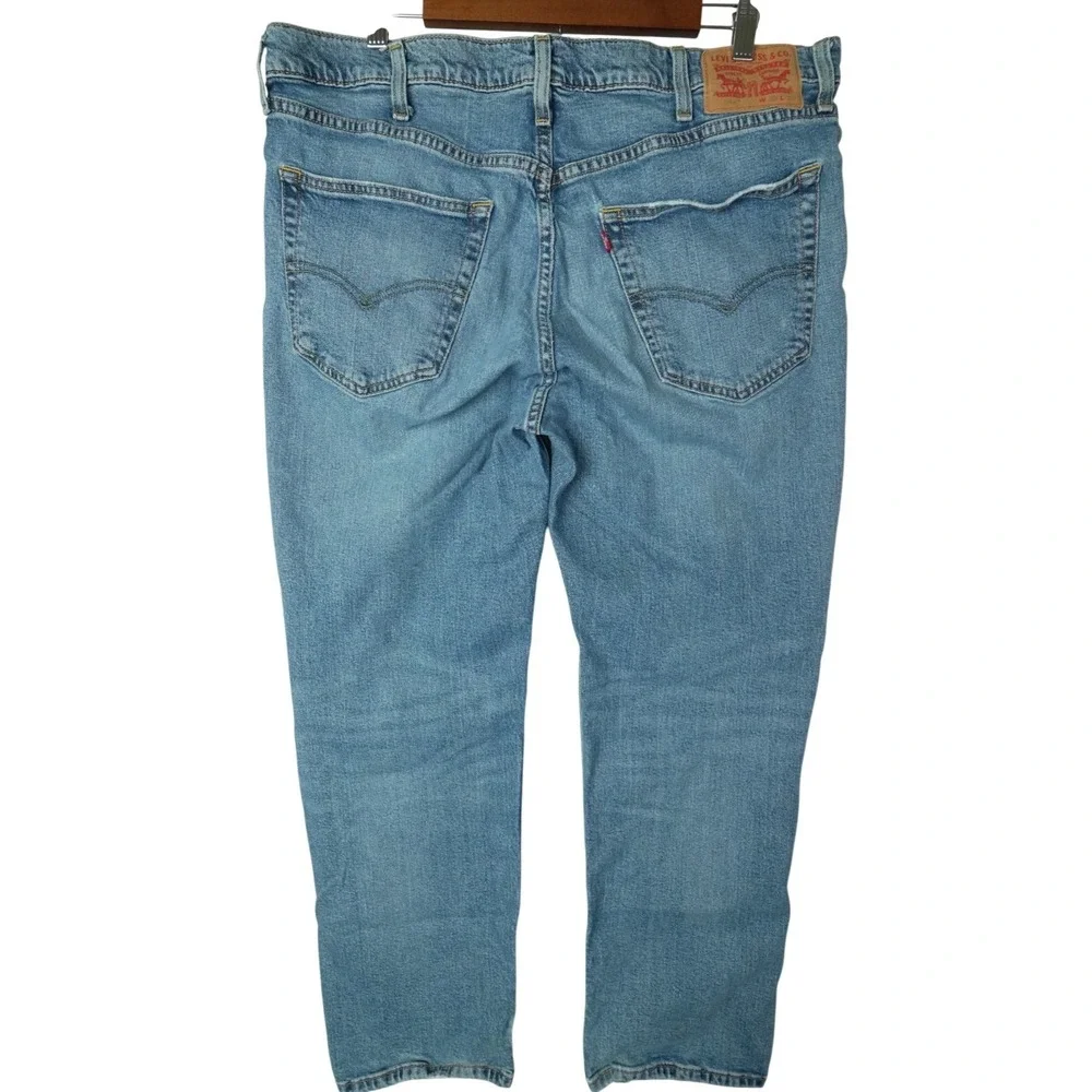 Levis 541 Athletic‎ Taper Mens Jeans Light Wash Blue 38x30 (Fits 37x28) Distress